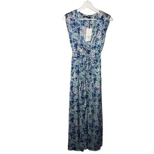 New Zara Sleeveless Slit Floral Maxi Dress